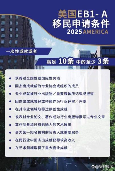 美国杰出人才移民条件_如何准备EB1A材料