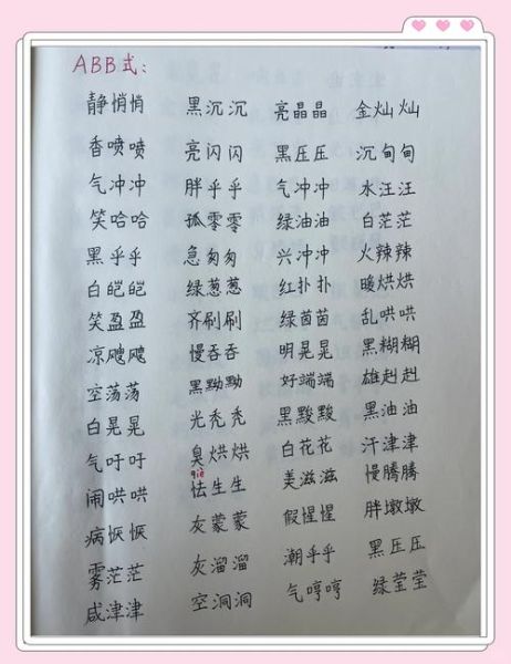 abb茂盛的词语有哪些_如何用在作文里