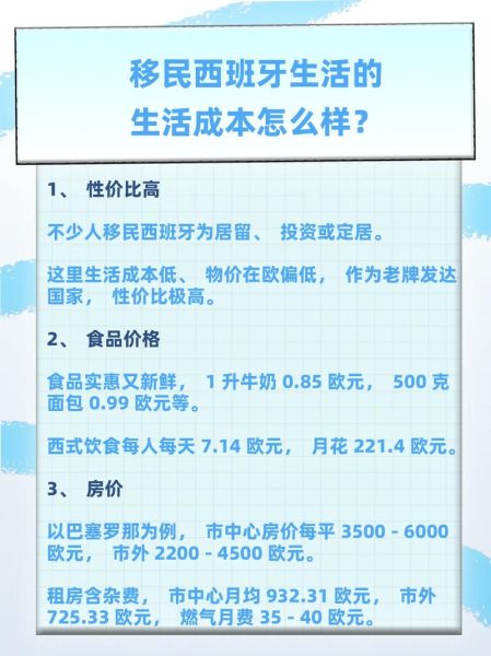 移民西班牙弊端_真实生活成本