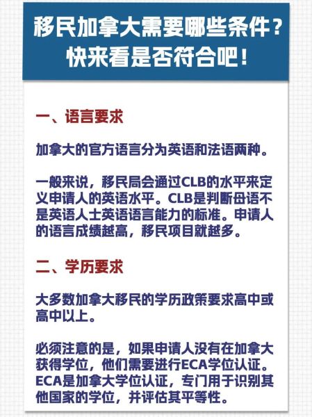中国移民加拿大需要什么条件_加拿大移民最新政策2024
