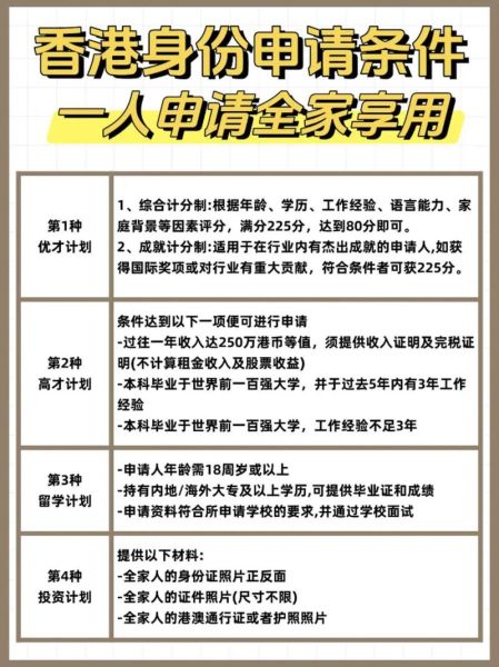 香港移民政策条件_如何申请香港身份