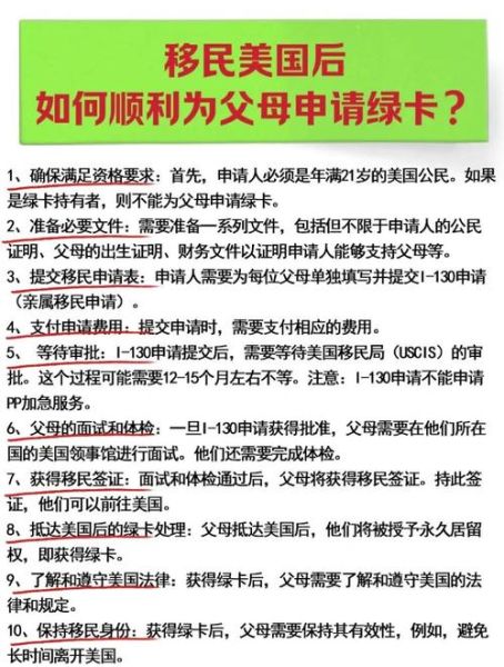 亲属移民美国条件_如何为父母申请绿卡