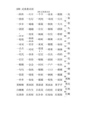 什么是ABB式词语_ABB式词语有哪些常见例子