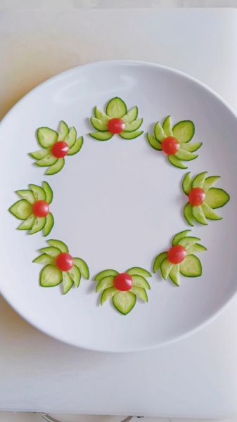 黄瓜摆盘花样图片_怎么做简单又好看