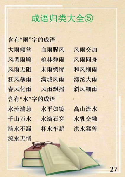 AABB雨的词语有哪些_AABB雨的四字词语大全