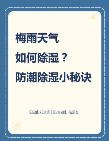 梅雨季节什么时候结束_如何防潮防霉