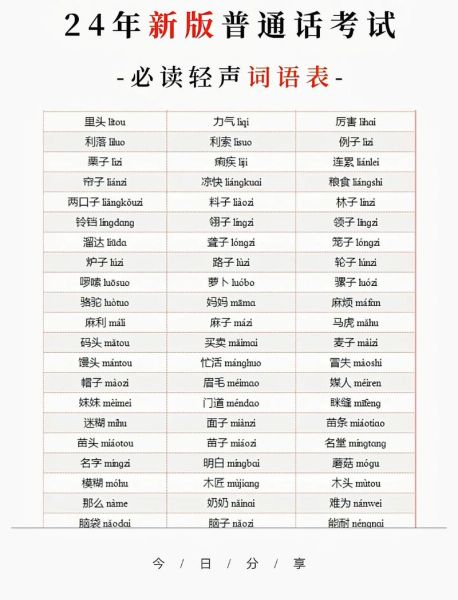 轻声词语有哪些_轻声词语怎么读