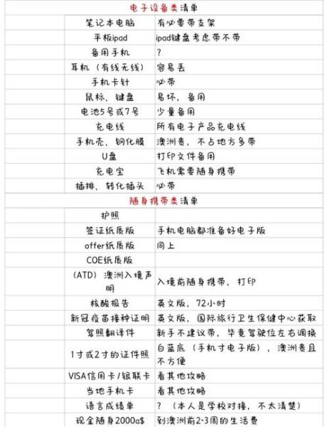 新移民行李清单_可以带哪些东西