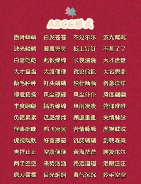 abcc式词语有哪些_怎么用在作文里
