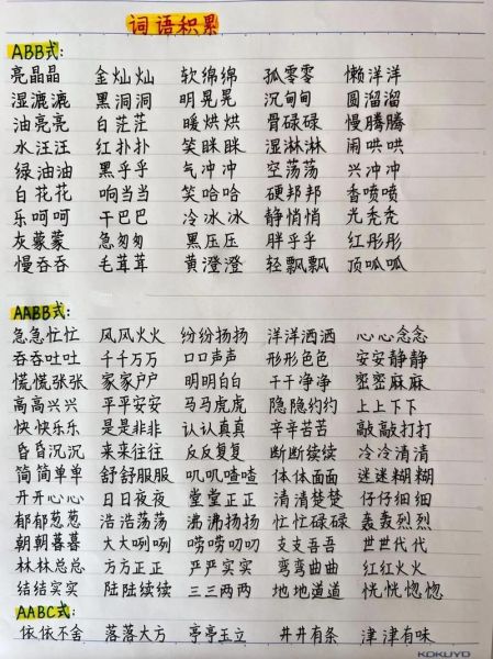 abb雨的词语有哪些_怎么用在作文里
