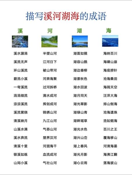 山河词语四字词语有哪些_如何运用山河词语四字词语