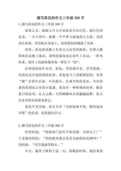 荷花abb的词语有哪些_如何运用在作文里