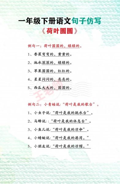 荷叶的描写词语有哪些_如何用在作文里