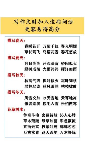 青少年描写词语有哪些_如何运用在作文里