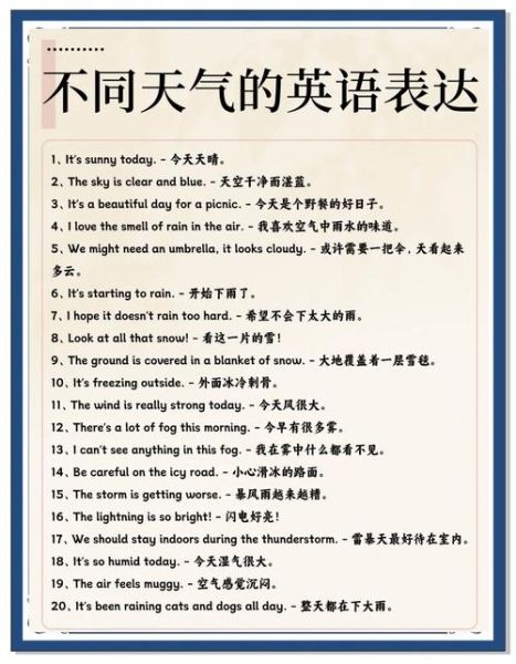 ABC天气词语有哪些_ABC天气词语怎么写