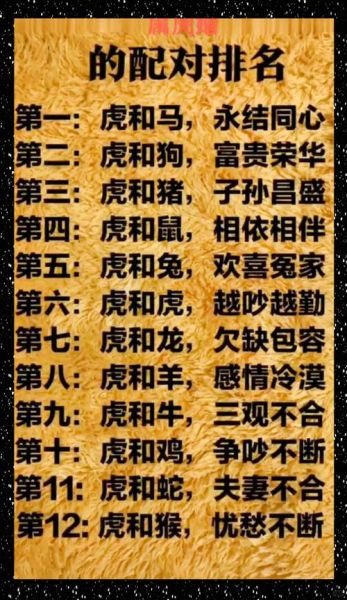 男属虎最佳婚配属相_属虎男和什么属相最配