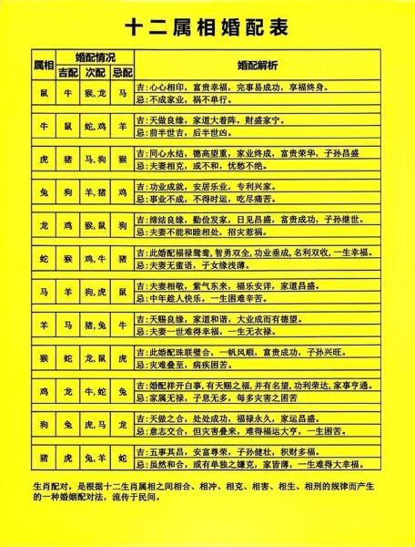 配偶属相表怎么看_生肖配对真的准吗