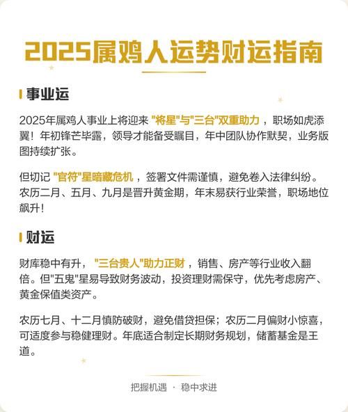 属鸡明年财运如何_属鸡2025年财运旺不旺