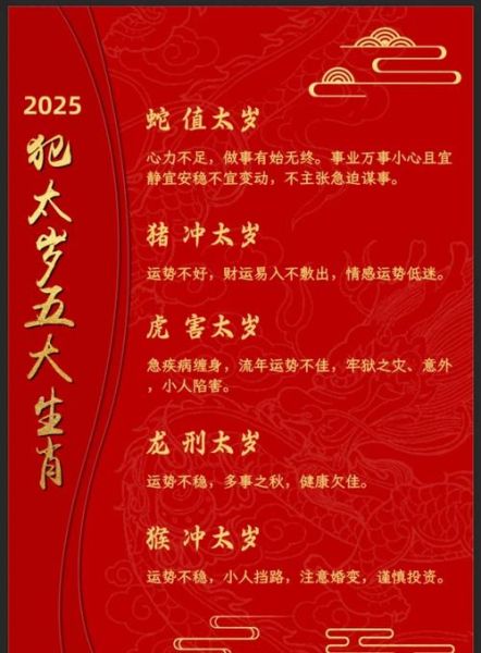 2025年犯太岁的属相有哪些_如何化解太岁