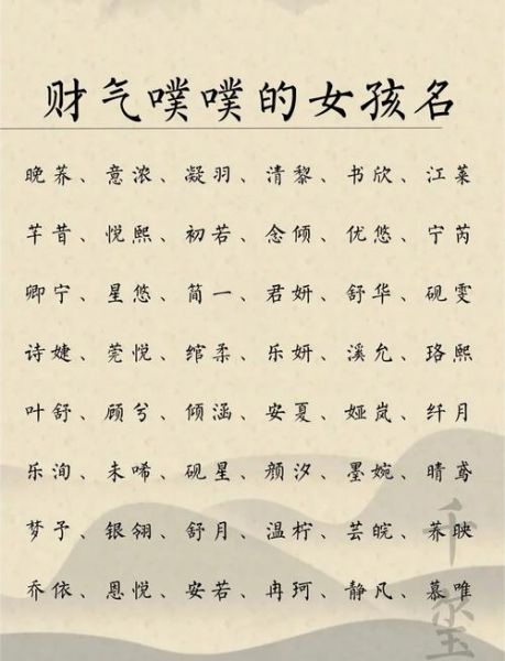 旺财运女名字有哪些_如何取招财女孩名